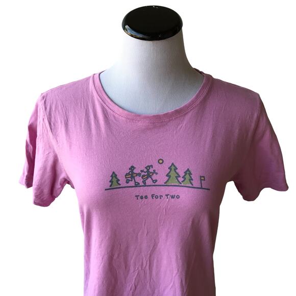 Life Is Good Tee For Two Golf Pink T-Shirt - Picture 3 of 10